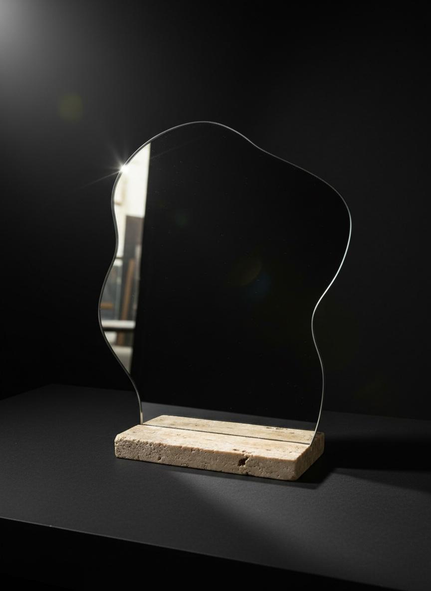 Miroir décoratif en marbre travertin 4