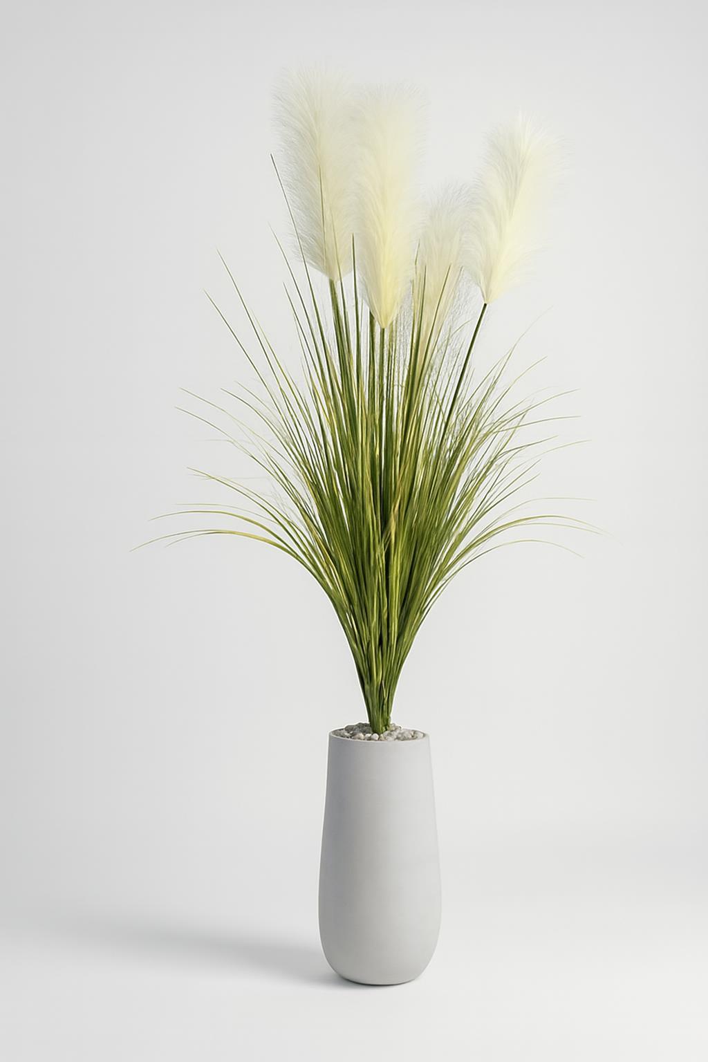 Herbe de la Pampa Artificielle Haut de Gamme Avec Grand Pot en Céramique 3
