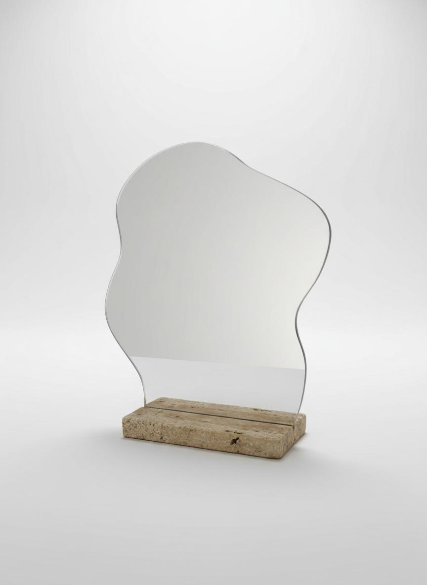 Miroir décoratif en marbre travertin
