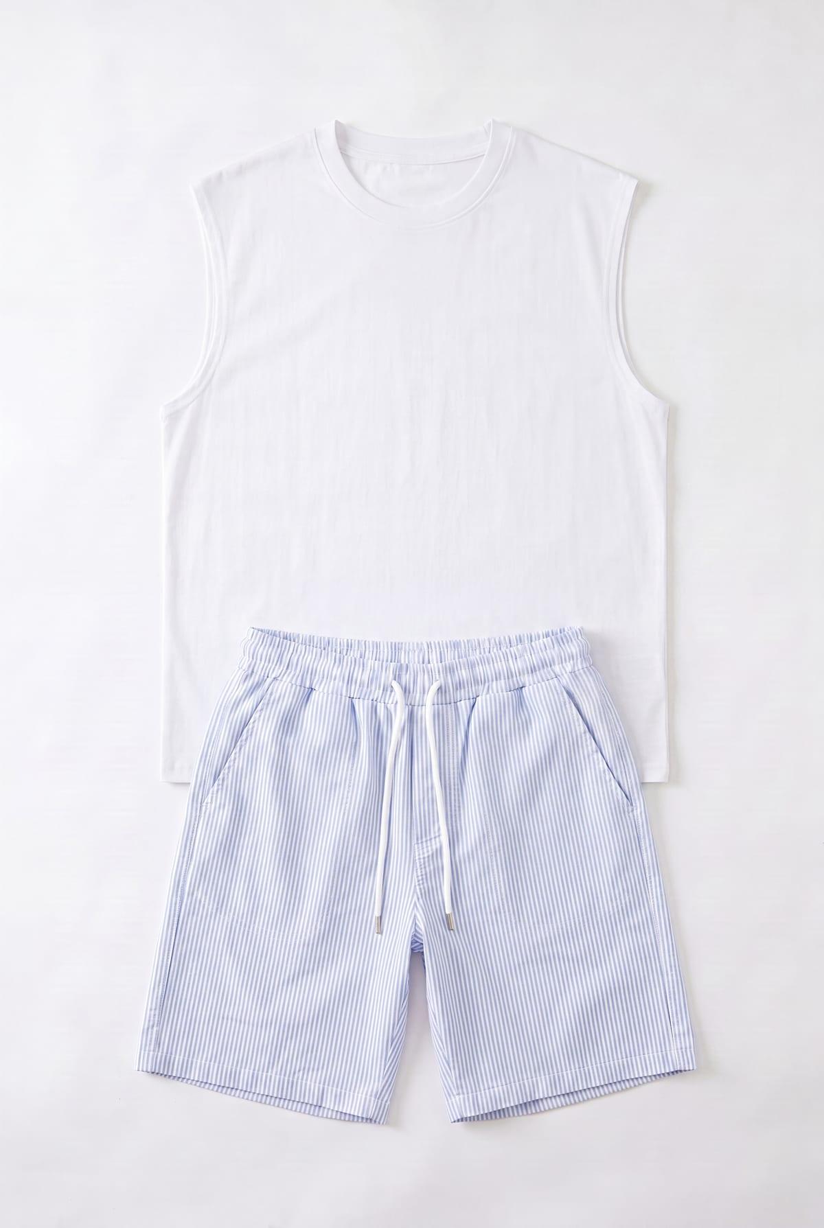 Set Débardeur + Short Riée Blue