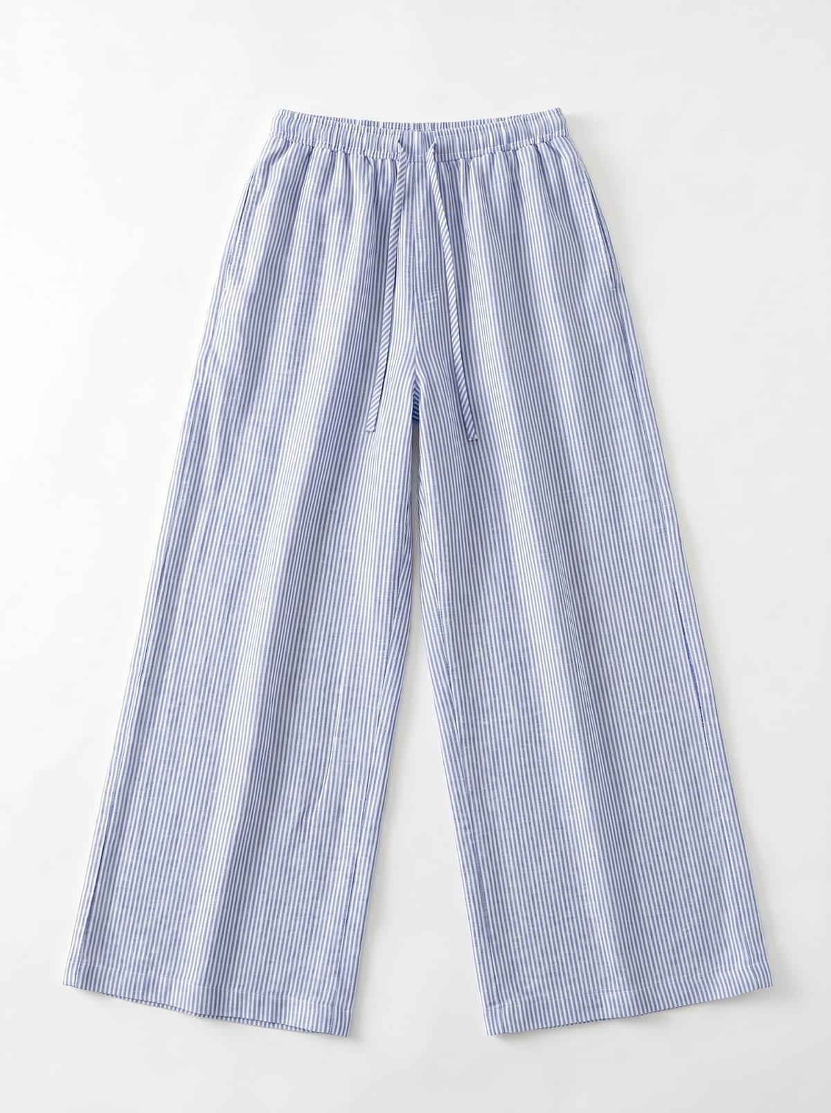 Pantalon À Rayures Style Pyjama