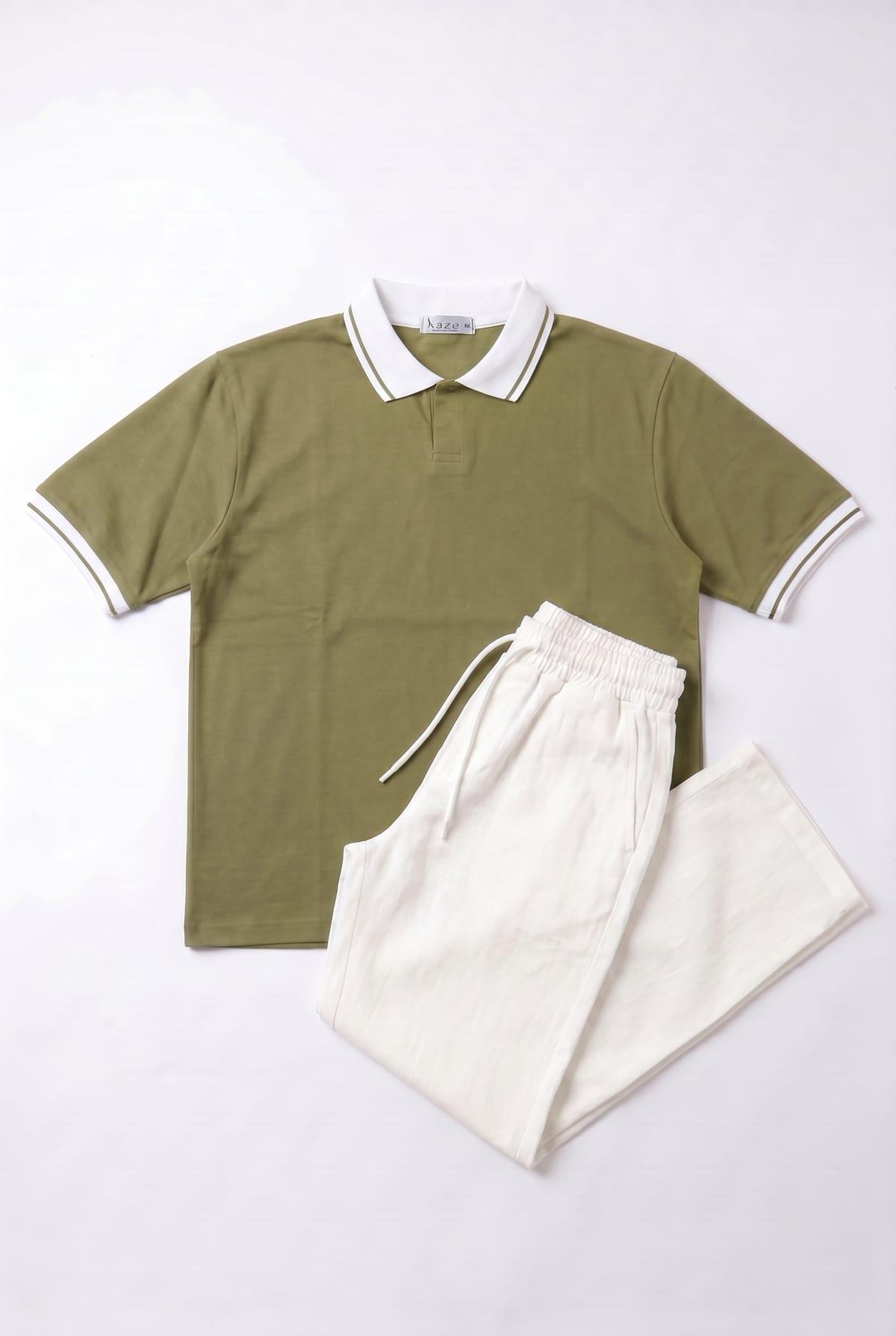 Set Polo + Panta Line Blanc 2