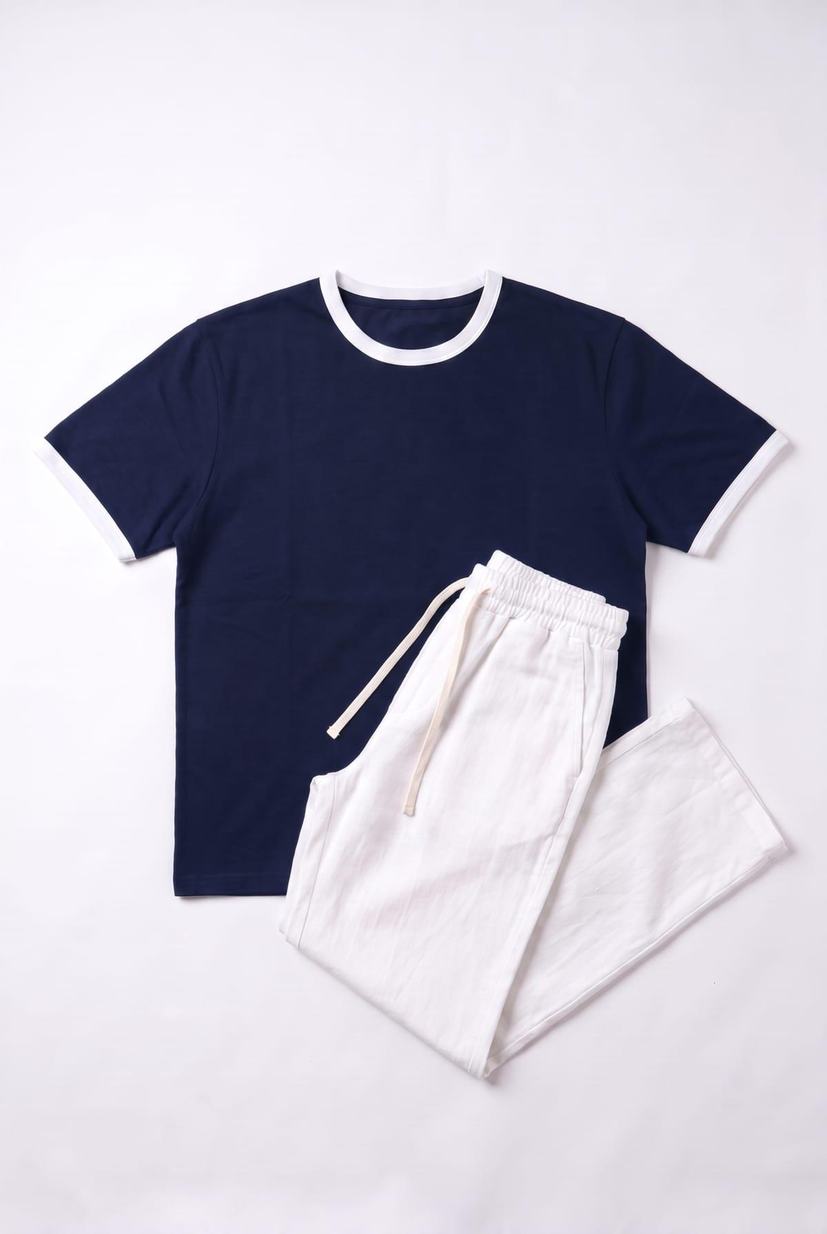 Set Ringer T-Shirt + Pantalon Kamraya Blanc 2