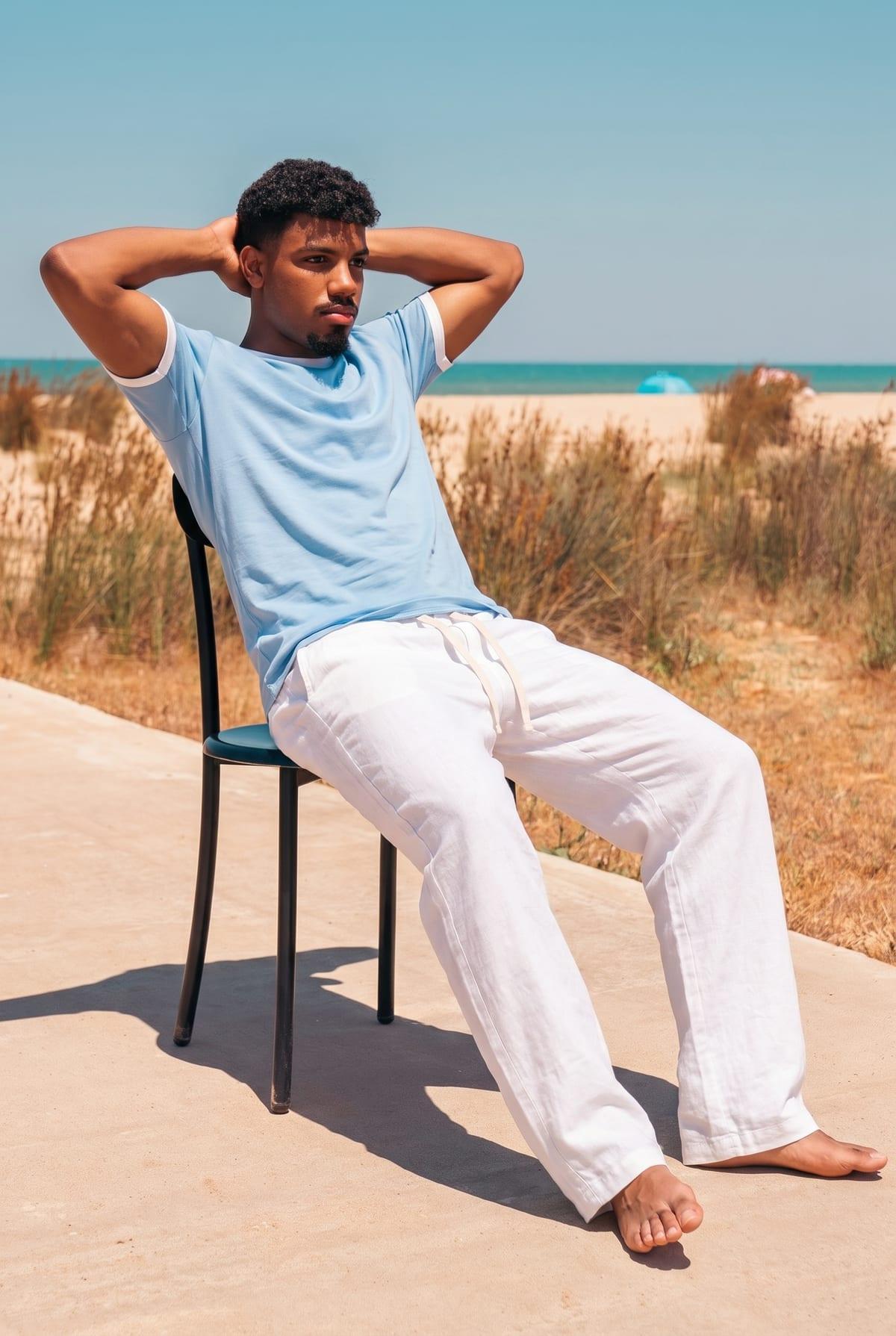 Set Ringer T-Shirt + Pantalon Kamraya Blanc 5