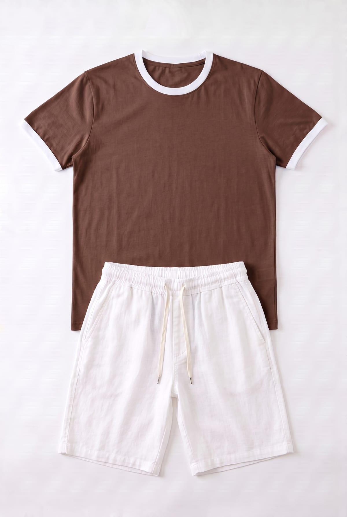 Set Ringer T-Shirt + Short Kamraya Blanc 4