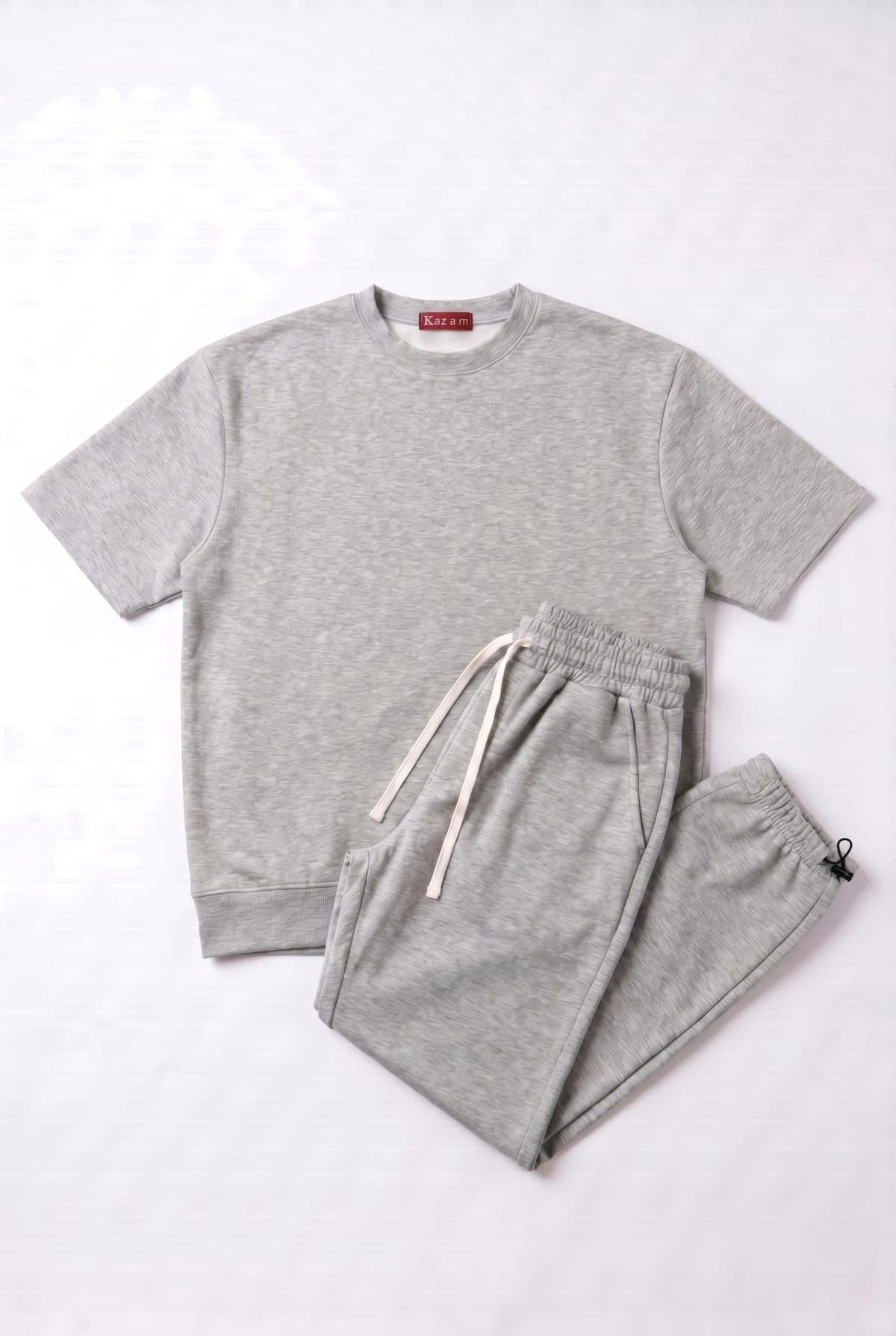Set Tshirt + Baggy Pantas Gris