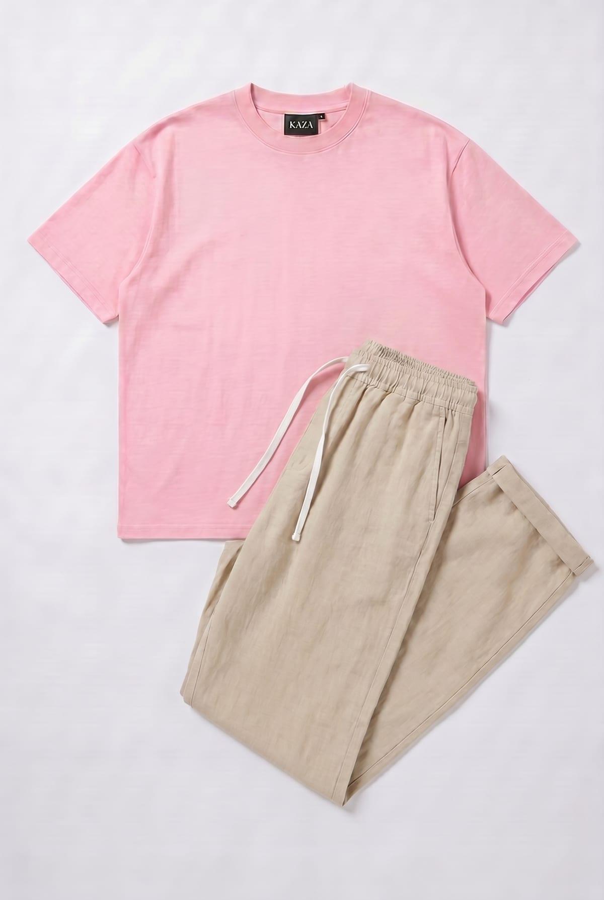 Set Tshirt Coton Oversized + Kamraya Beige 2