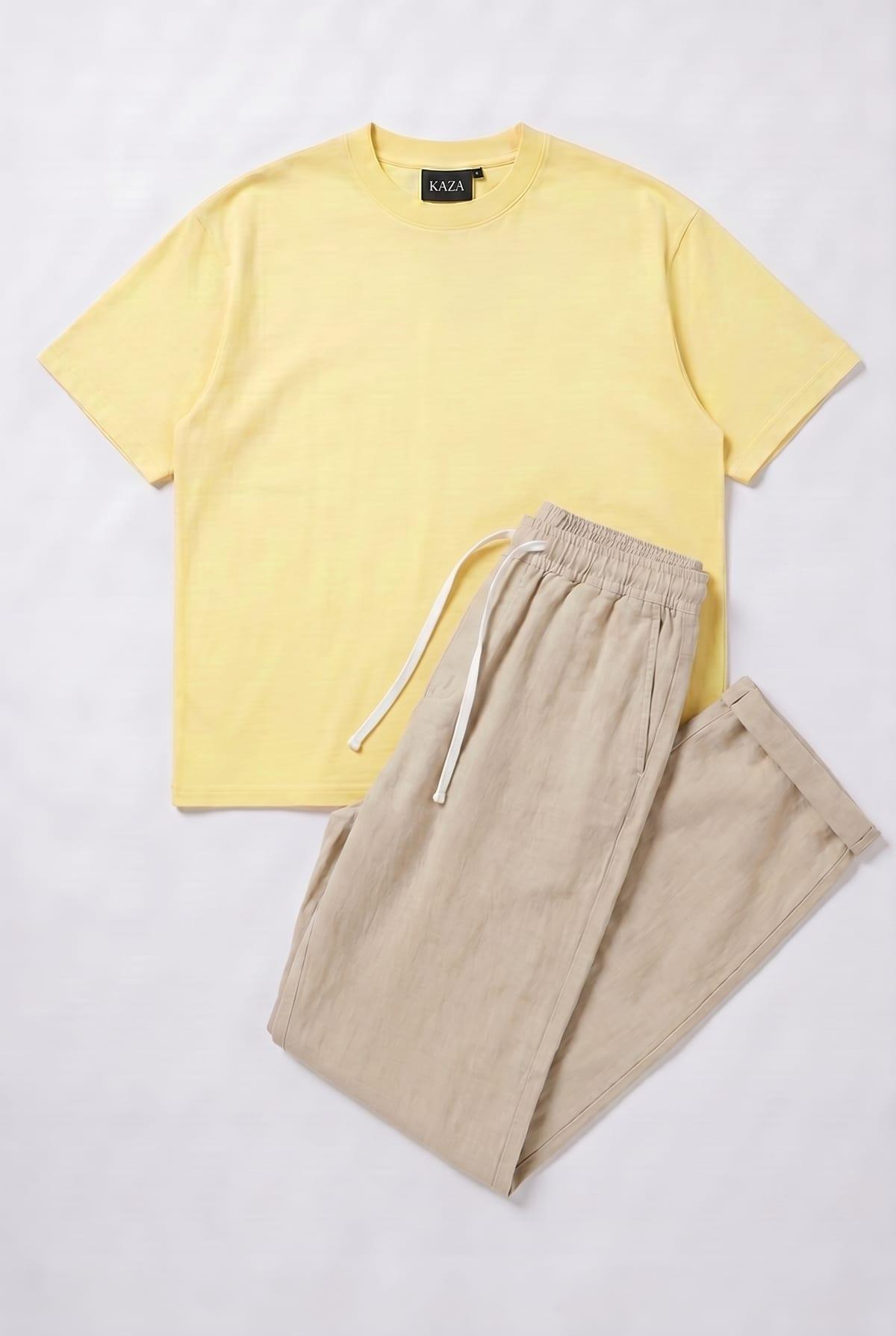 Set Tshirt Coton Oversized + Kamraya Beige 3