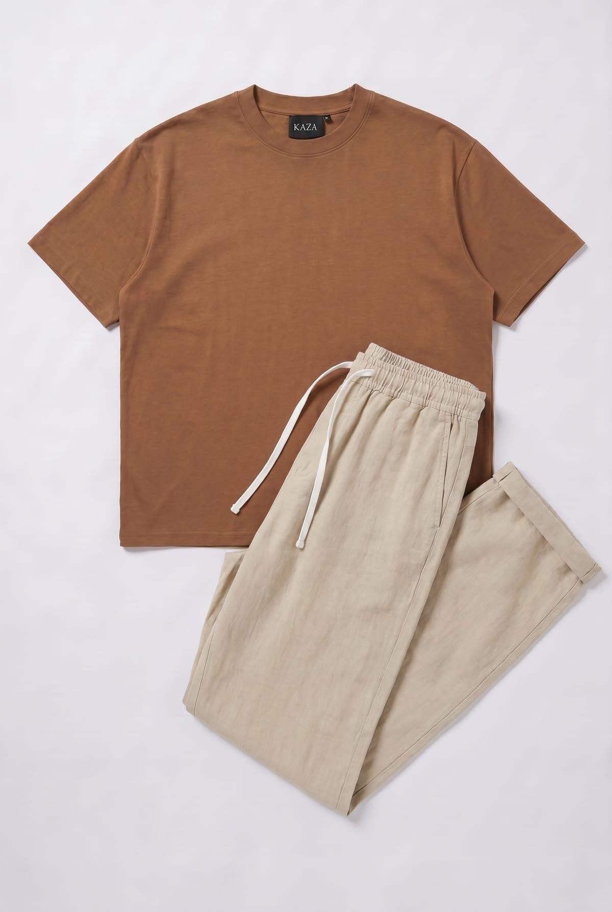 Set Tshirt Coton Oversized + Kamraya Beige 5