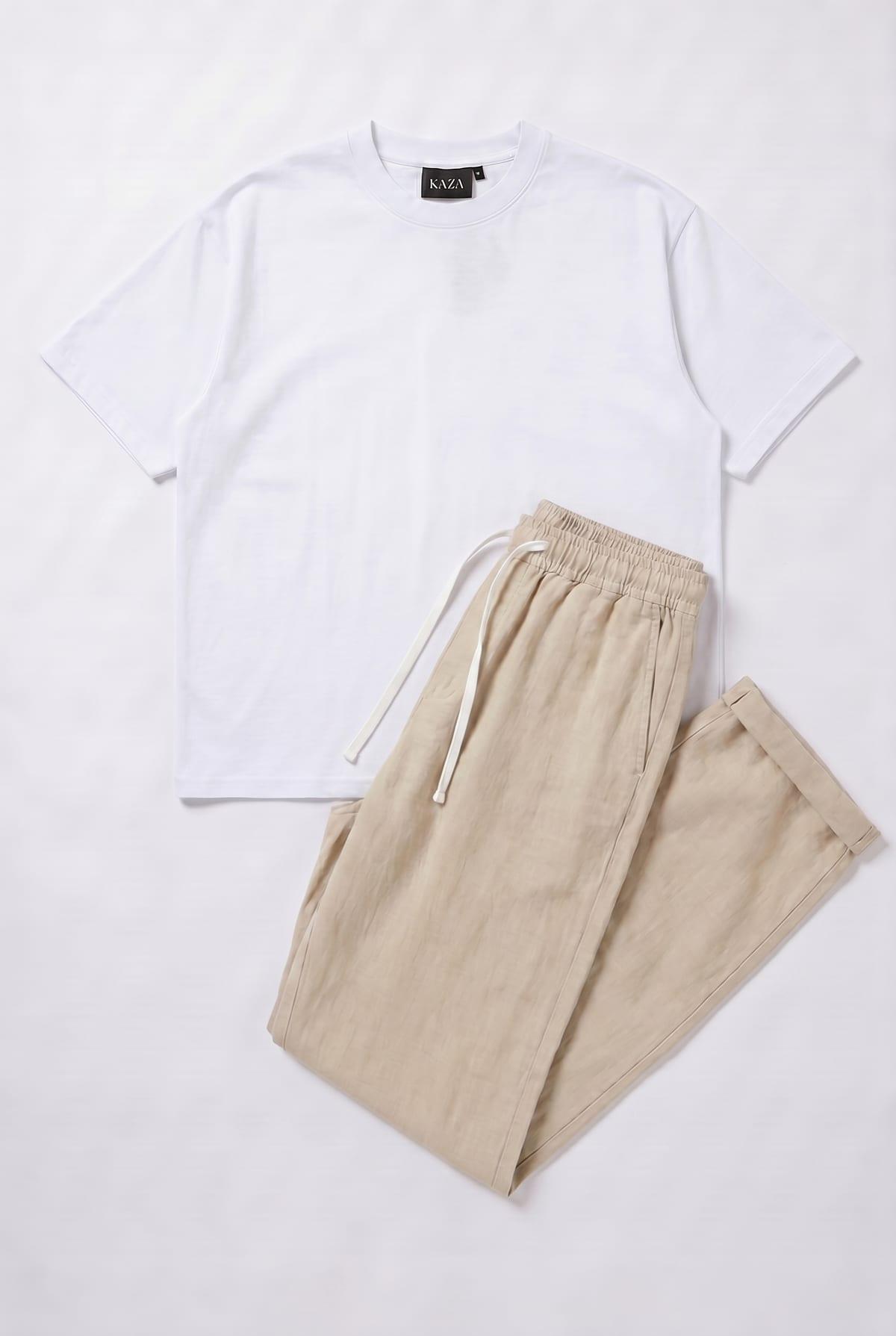 Set Tshirt Coton Oversized + Kamraya Beige 6