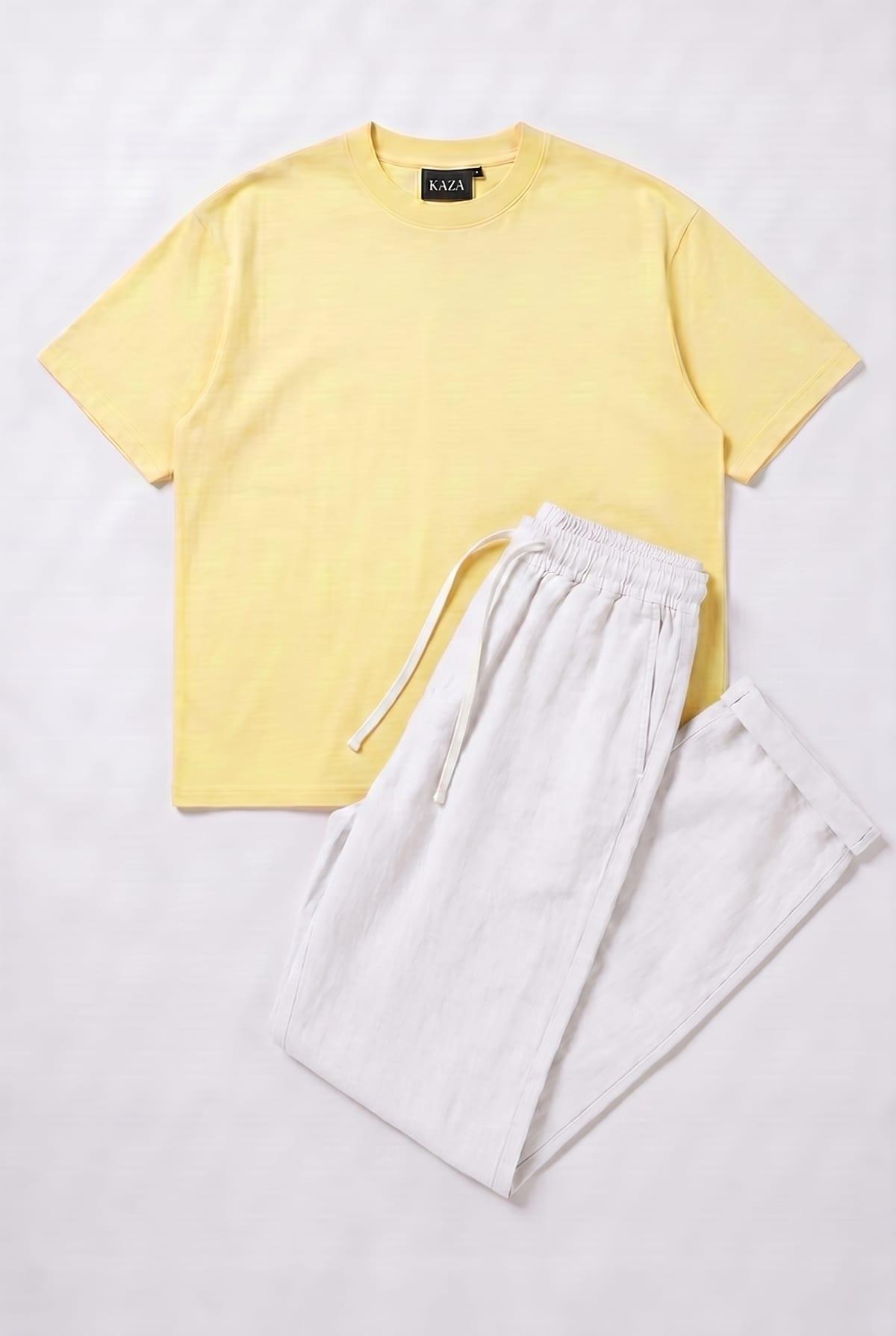 Set Tshirt Coton Oversized + Kamraya Blanc 3
