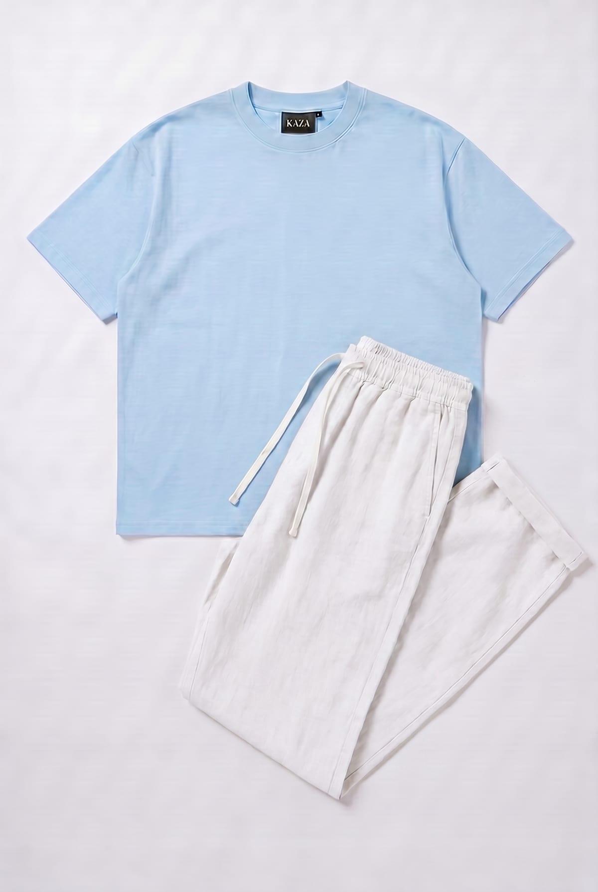 Set Tshirt Coton Oversized + Kamraya Blanc 4