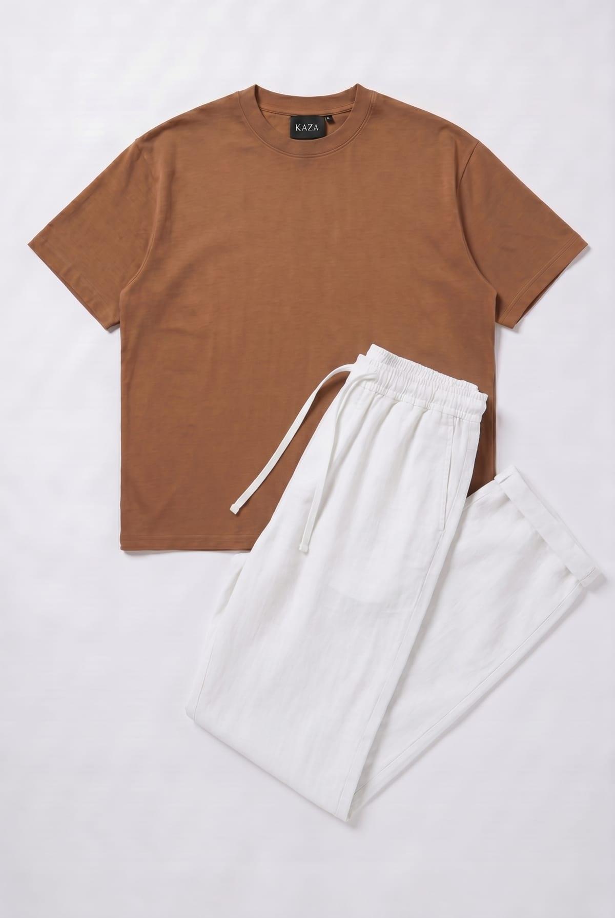 Set Tshirt Coton Oversized + Kamraya Blanc 5