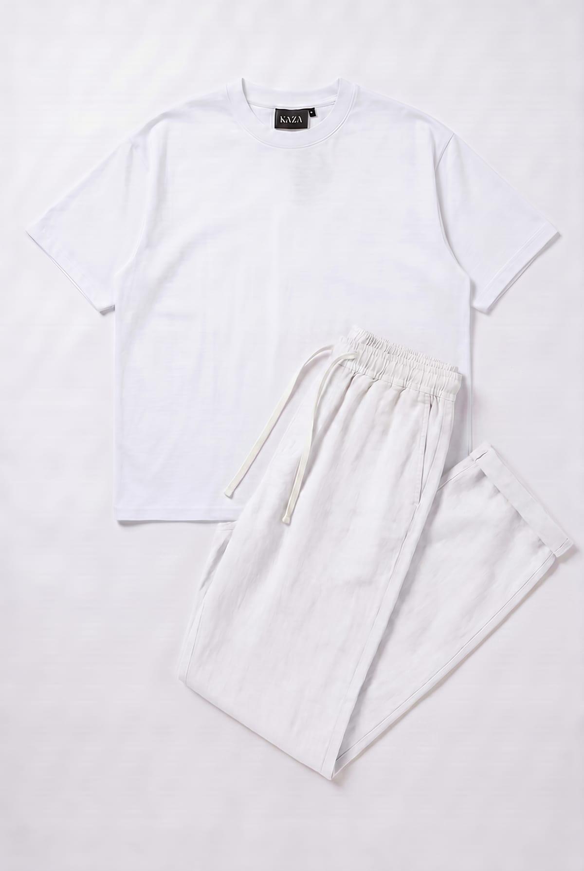 Set Tshirt Coton Oversized + Kamraya Blanc 6