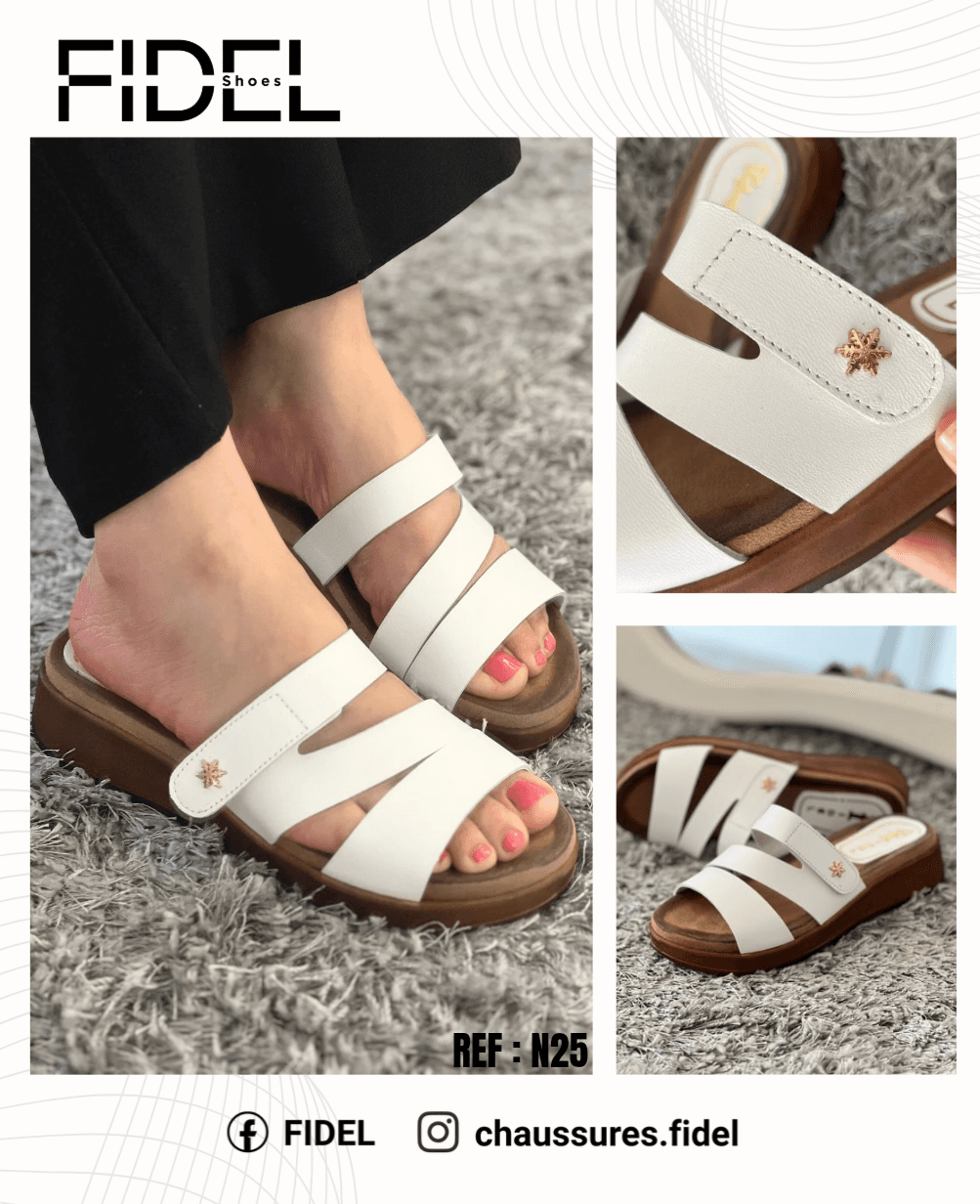 Sabot Cuir avec attache réglables